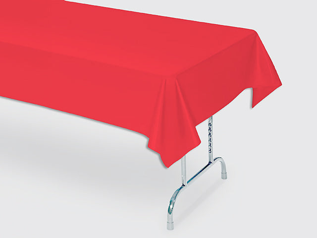 Carton of 6 Red Plastic Table Cover 40"X100' With Core