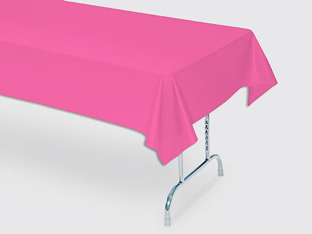 Carton of 6 Pink Plastic Table Cover 40"X100' With Core