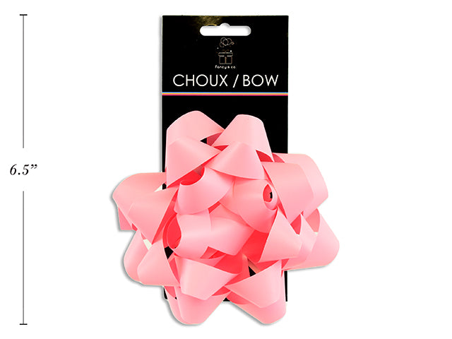 Carton of 12 Star Bow 5'' Matte Pink