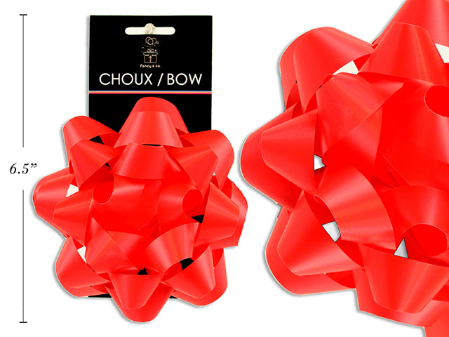 Carton of 12 Star Bow 5'' Matte Hot Red