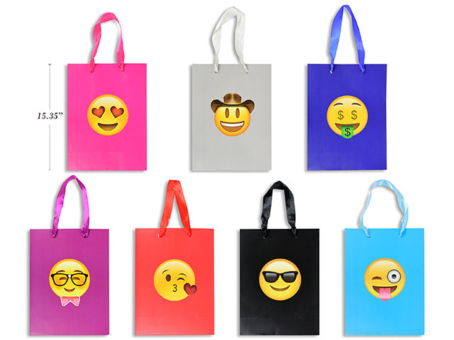 Carton of 12 Emojis Series Gift Bag 30X39X12Cm Asst 210 Gsm