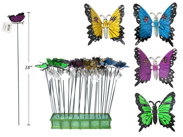 Carton of 48 Plastic Fluttering Butterfly Pick