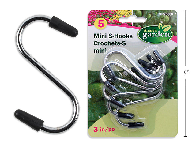 Carton of 24 Mini S Hooks 5 Pack