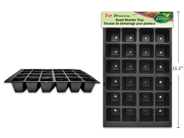 Carton of 24 24 Cells Seed Starter Tray 3 Pack