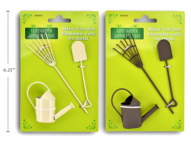 Carton of 12 Fairy Garden Metal Tool Set