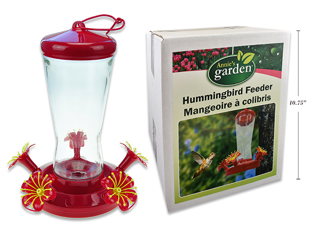 Carton of 6 Glass Humming Bird Feeder