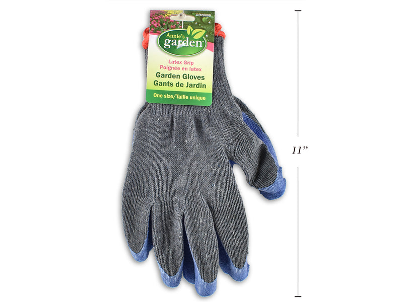 Carton of 24 Garden Latex Grip Gardening Gloves