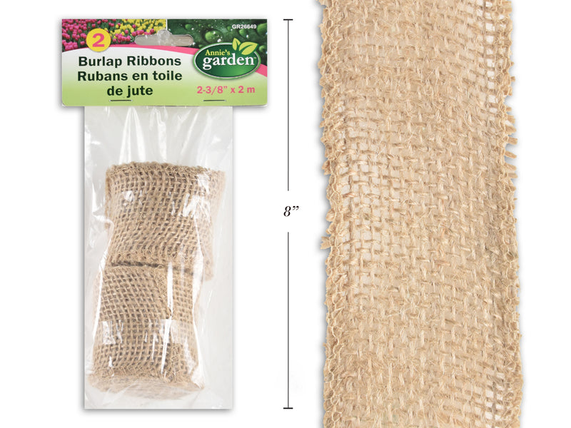 Carton of 24 Burlap Ribbon 2 Pack