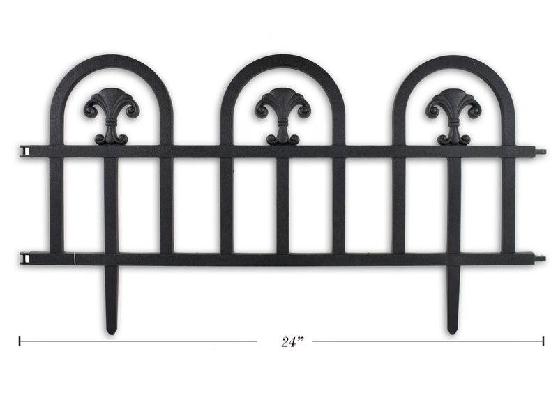 Carton of 24 Triple Arch Ornate Inter Locking Garden Fence