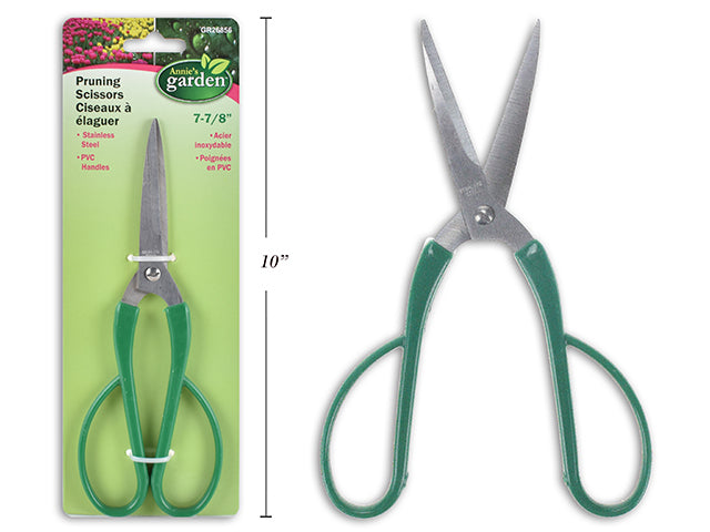 Carton of 24 Stainless Steel Needle Nose Garden Pruning Scissors With Pvc Handles