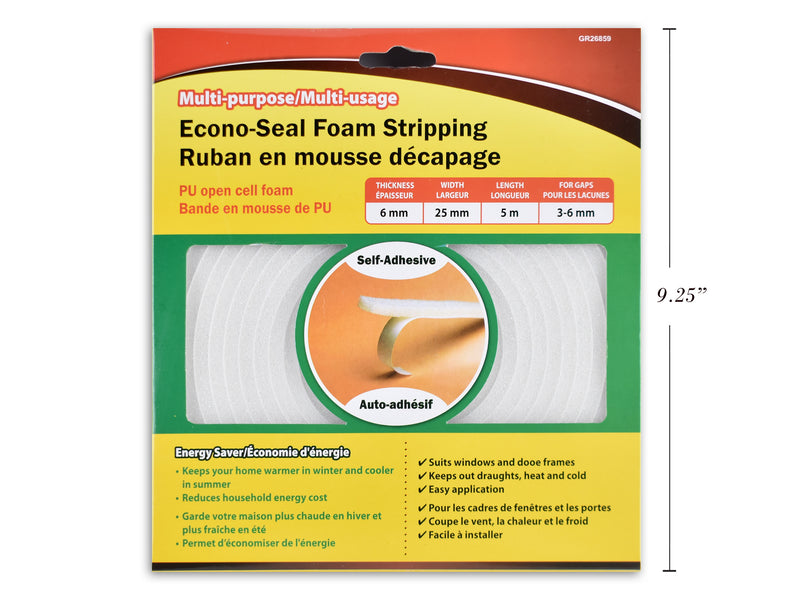 Carton of 12 Adhesive Energy Saver Econo Seal Foam