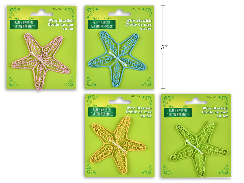 Carton of 12 Fairy Garden Wire Star Fish