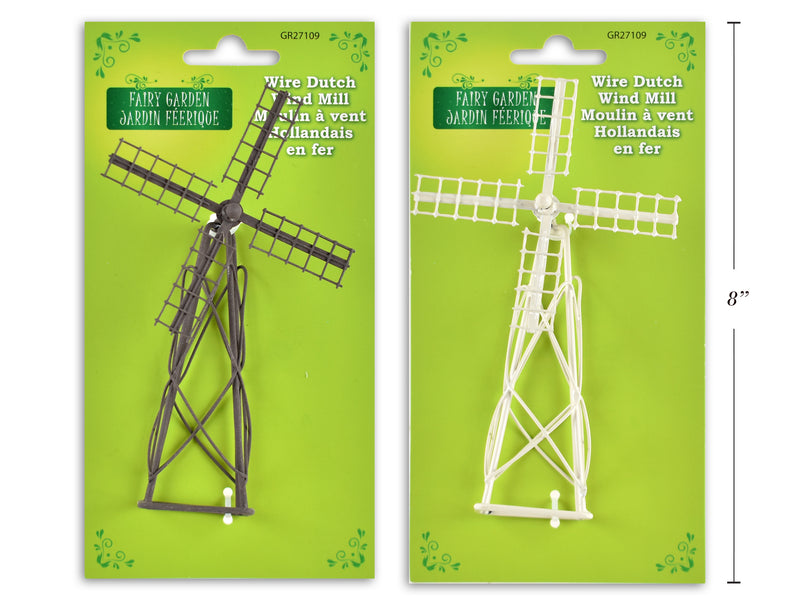 Carton of 12 Fairy Garden Wire Dutch Wind Mill