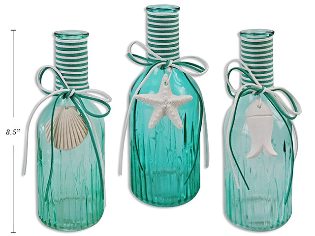 Carton of 24 Nautical Glass Decorative Bottle