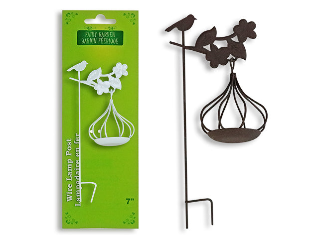 Carton of 12 Fairy Garden Metal Dangling Bird Cage