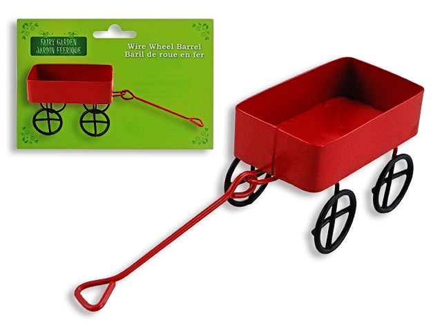 Carton of 12 Fairy Garden Metal Wheelbarrow