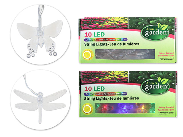 Carton of 12 Butterfly Or Dragonfly Color Changing String Lights