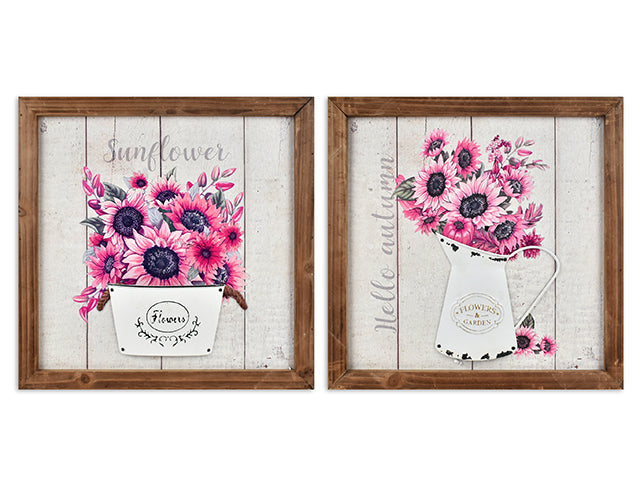 Carton of 8 Floral Wall Plaque