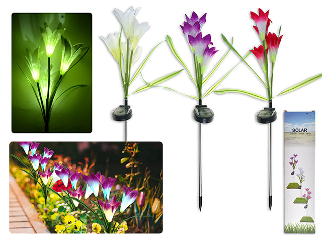 Carton of 12 Solar Lilies Light Stake