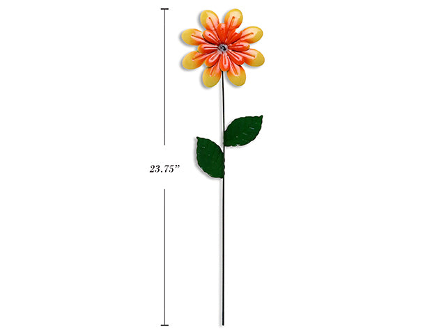 Carton of 24 Metal Flower Garden Stake With Leaves