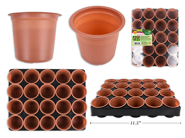 Carton of 12 Seed Starter Pots With Tray