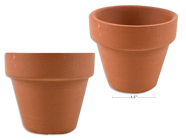 Carton of 24 2-5/8In(Td) X 2-3/8In(H) Terracotta Planter.