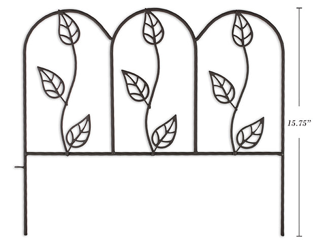 Carton of 12 Leaves Metal Fence