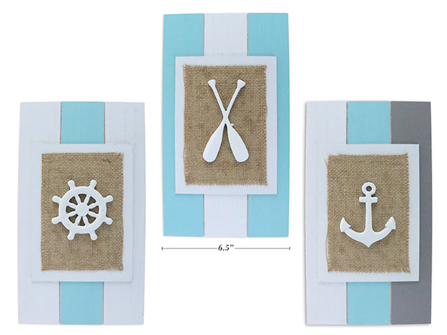 Carton of 12 Nautical 3D Resin Wall Plaque