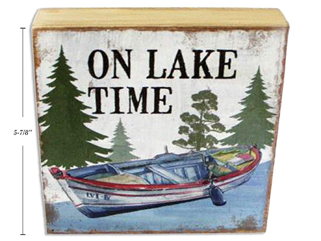 Carton of 12 Lake House Wooden Block Large