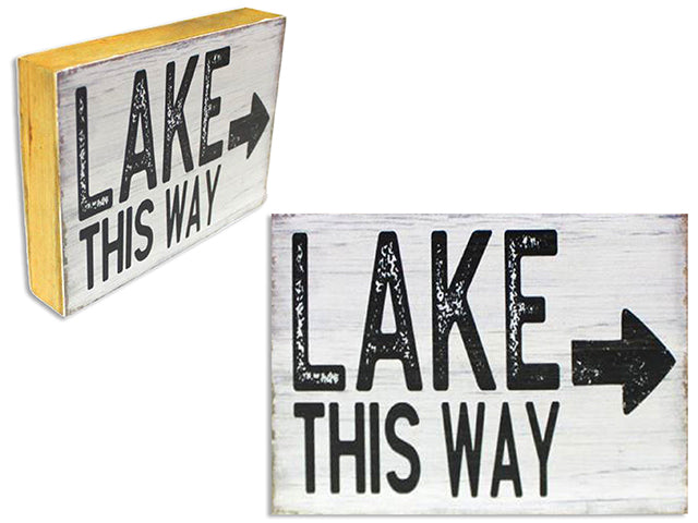 Carton of 12 Lake House Wooden Plaque Medium