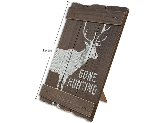 Carton of 12 13-3/8In X 9-3/8In Moose Mdf Wall Plaque / Tabletop Decor W/Stand. Cht.