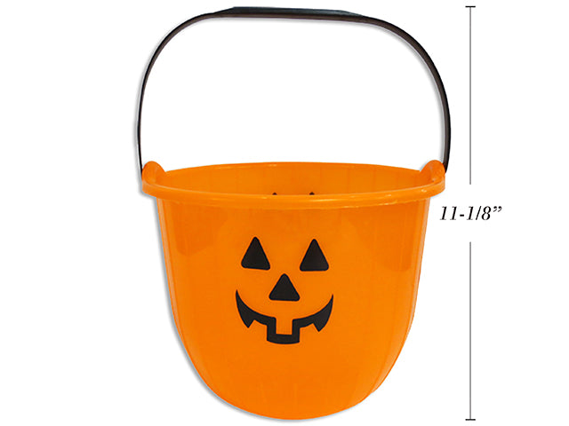 Carton of 24 Halloween Orange Plastic Pumpkin Pail