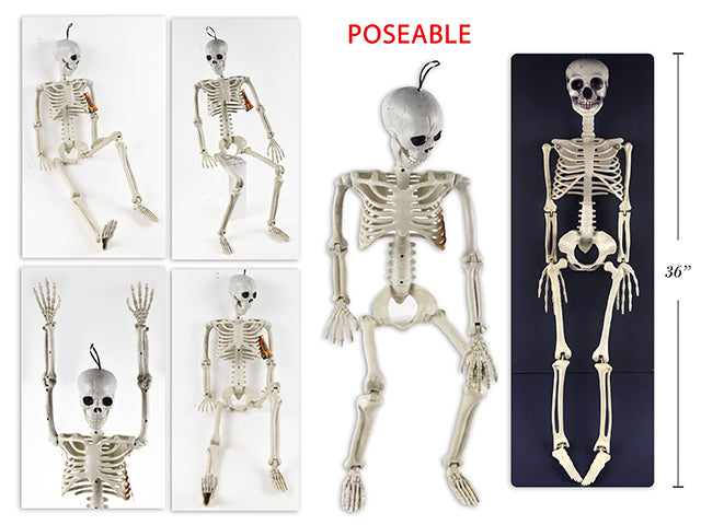 Carton of 8 Hanging Plastic Skeleton