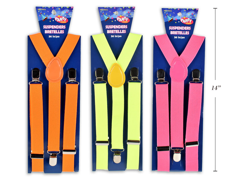 Carton of 24 Neon Suspenders