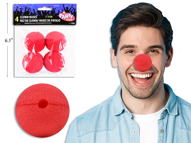 Carton of 24 Clown Noses 4 Pack