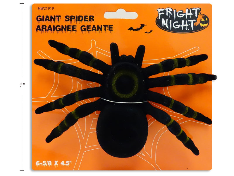 Carton of 24 Halloween Flocked Spider Assortment