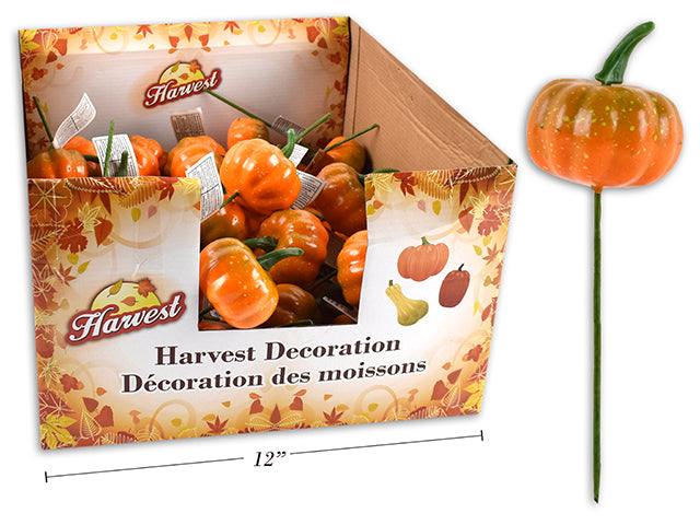 Carton of 48 Mini Foam Pumpkin Pick