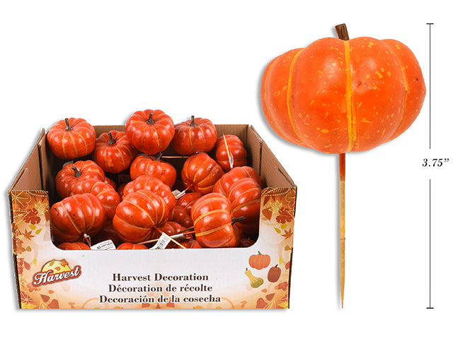 Carton of 36 Foam Pumpkin Pick