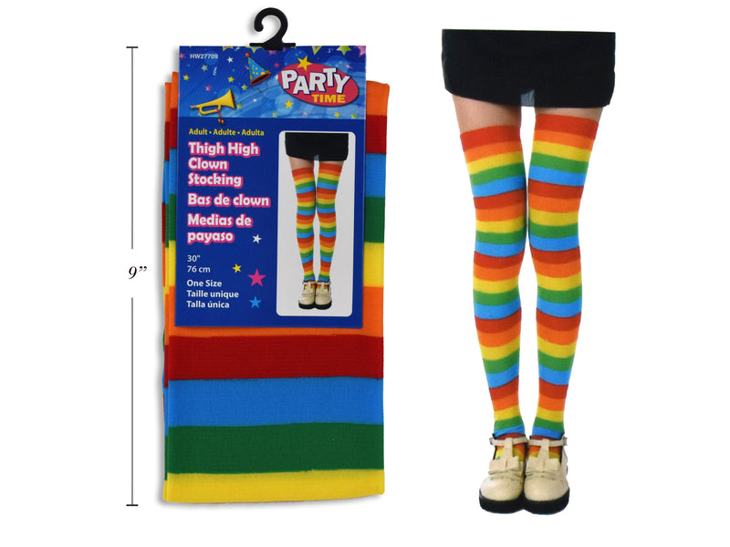 Carton of 24 Thigh High Clown Stocking