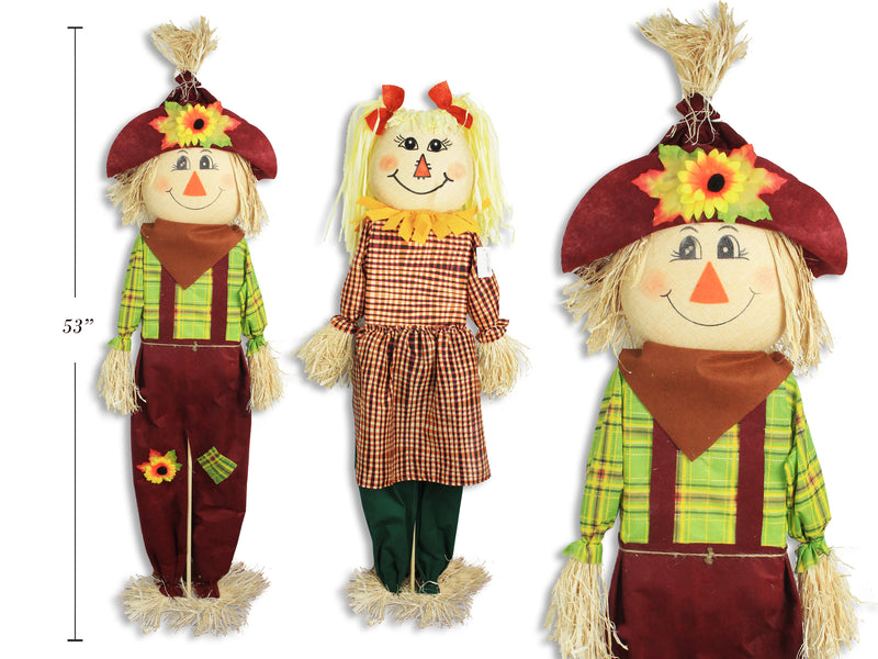 Carton of 8 Harvest Scarecrow On Wooden Stand