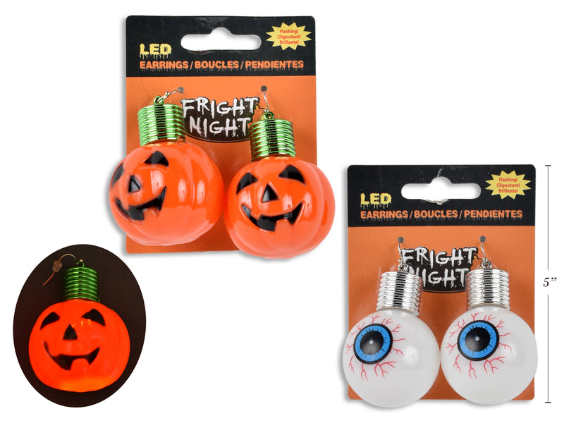 Carton of 36 Halloween Led Earrings 2 Pack