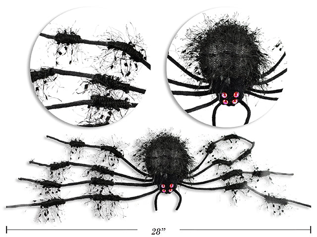 Carton of 24 Realistic Hairy Spider