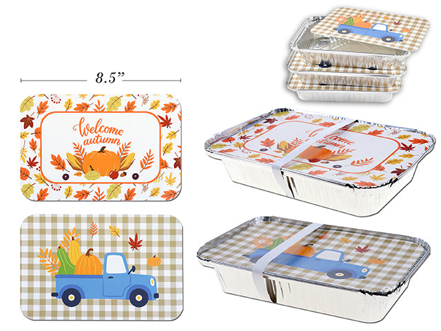 Carton of 24 Harvest Rectangular Tin Foil Container