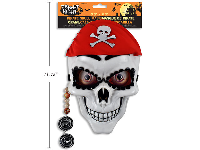 Carton of 24 Halloween Pirate Skull Mask