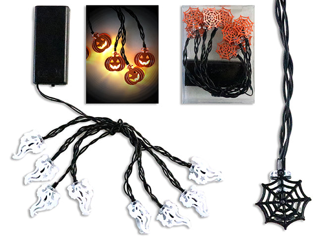 Carton of 24 Halloween Metal Icon String Lights Set