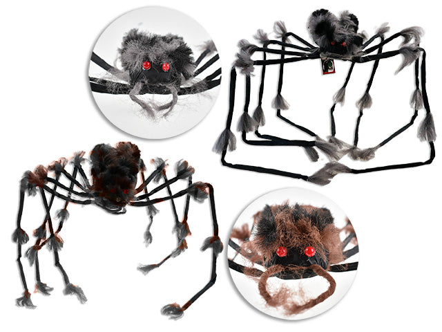 Carton of 12 Halloween 2 Tone Realistic Hairy Spider