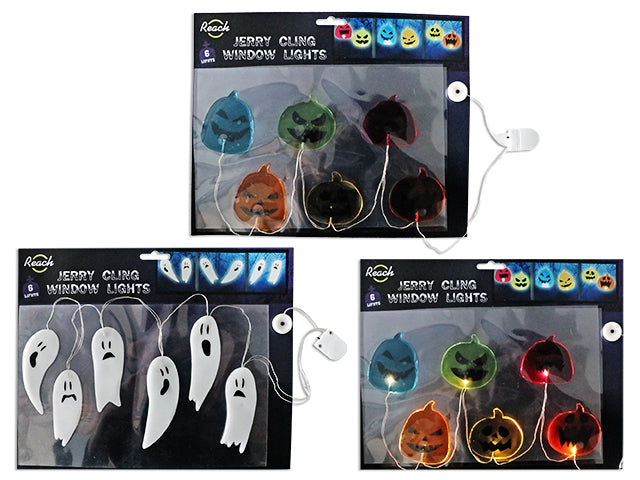 Carton of 12 Halloween Led Gel Cling String Lights