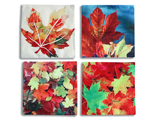 Carton of 12 Harvest Maple Leaves Jute Cushion Cover