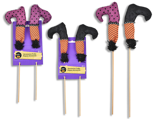 Carton of 36 Halloween Witch Legs Stake