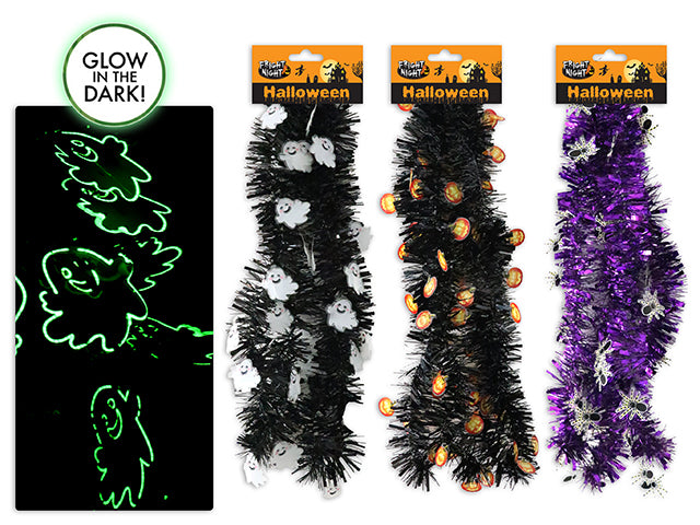 Carton of 24 Halloween Die Cut Tinsel Chunky Garland